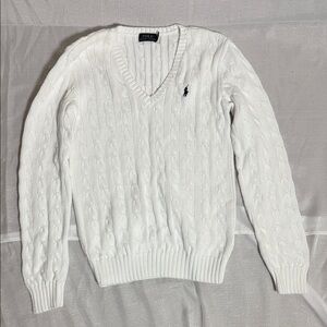 Polo by Ralph Lauren V-Neck Sweater in White
